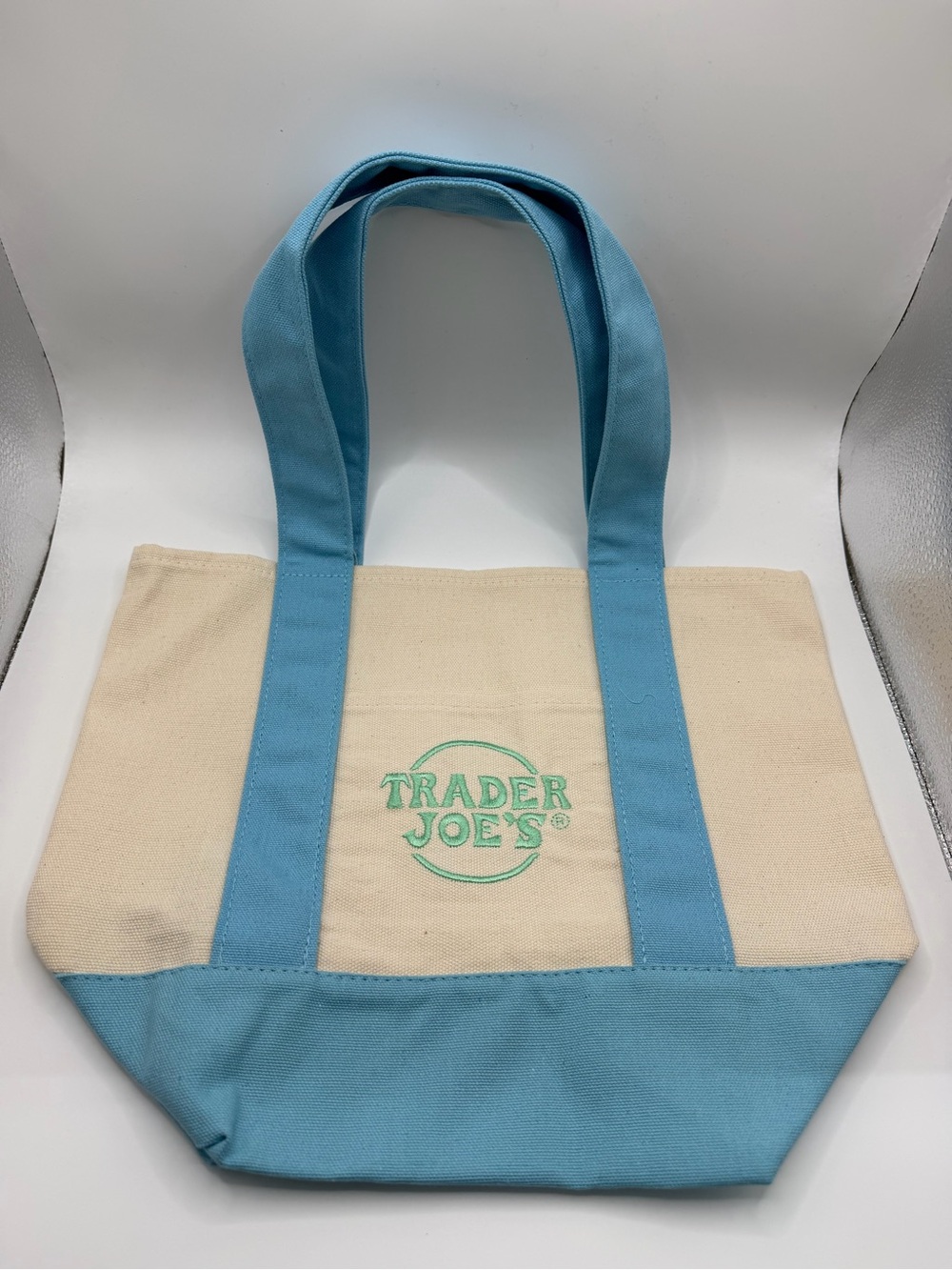 Trader Joe's Blue Canvas Tote Bag